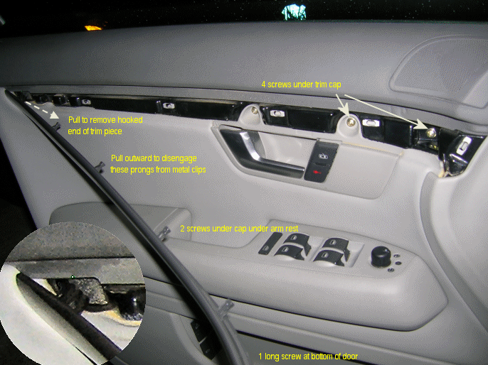 screws under audi a4 door trim