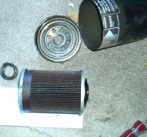 Mahle filter parts and oil analysis (Audi A4 1.8L engine)
