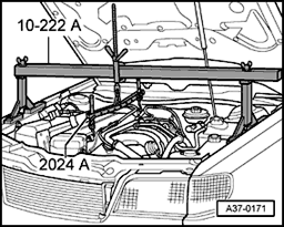 diagram of engine hoist from the Bentley manual